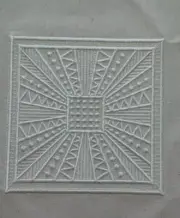 Lace square 9.5" quilt block