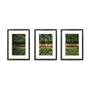 3 pcs Photo Frames Set Wall - Black