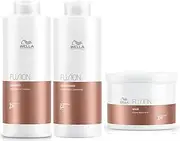 Wella Fusion Intense Repair Shampoo 1L, Conditioner 1L and Mask 500 ml