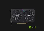 ASUS nVidia GeForce DUAL-RTX3050-8G-V2 RTX 3050 V2 8GB GDDR6 with two powerful Axial-tech fans and a 2-slot design for broad compatibility