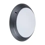 Polyring Round Bunker Light W295mm Black Polycarbonate - 18592