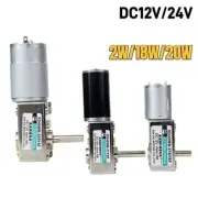 DC 12V 24V Turbo Worm Motor 10-300RPM Right Angle Motor Reversible Self-locking