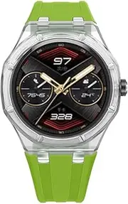 [VEVEL] Transparent Glacier Case Band Modification Kit For HUAWEI GT Cyber Watch Silicone Bracelet For GT Cyber Rubber Sport Strap Watchbands