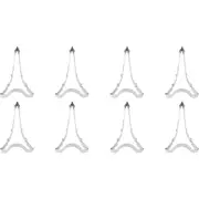 8x R&M Eiffel Tower Cookie Cutter Polyresin Coated Steel Bake Mould 11cm White