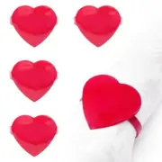 Elegant Red Heart Napkin Rings Set of 4, Love Napkin Holders for Daily Table