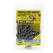 Zenith 8G x 20mm Tufcote Countersunk Head Treated Pine Screws - 100 Pack