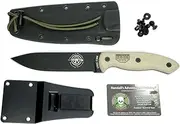 ESEE -CM6 Plain Edge Black Kydex Sheath Micarta Handles