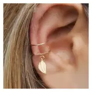 Boho Leaf Ear Cuff Wrap Earring C Shape Cartilage Cuff Earrings Gold Ear Cuff Cl