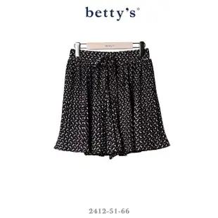 【betty’s 貝蒂思】印花綁帶百褶雪紡褲裙(共二色)