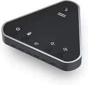 Desktop USB Conference Speakerphone Bt Microphone 360° Omnidirectional Condenser Plug & Play Pc Computer Mic with Speaker Mute/Volume Function Compatible with Windows for Pc Laptop Video Black