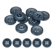 10pcs Sewing Button 18mm 4 Holes Resin Round Crafting Buttons, Sea Blue