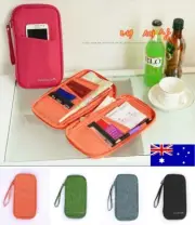 Travel Wallet Passport Holder Document Organiser Bag Credit Card Case AU New