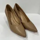 Journee Collection Womens Simonne Pointed Toe Block Heel Pumps. 9.5. Mocha