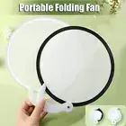 Portable Foldable DIY Blank Round Fans Summer Mini Handheld Fan Decoration. б аω