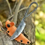 Handmade Viking knife-Hand Forged Celtic Pocket Knife - EDC Full Tang Predato.