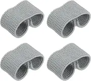 [uxcell] Elastic Belt Keepers, 4 Pack Strap Organizers Web Belt Loop Stays Backpack Strap Holder for 1.6" Wide Belts/Straps, Light Gray
