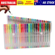 100 Colour Glitter Gel Pen Set Markers Art Painting Drawing Adult Colouring Book