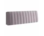 Anyhouz Headboard Cover Light Gray Short Plush Super Soft Smooth Quilted Velvet Bed Back Dust Protector Cover 130x70cm