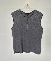 DAVID LAWRENCE Size XL (16) BNWT black & white 'Houndstooth Work Knit' Rrp $149.