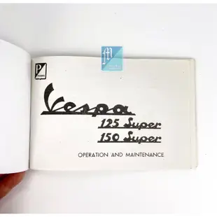Vespa 偉士牌 老偉 Super 125 150 義大利 原文說明書 使用說明書 目錄 維修手冊