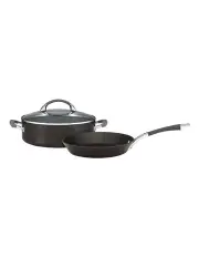 [Anolon] Endurance+ Nonstick Induction Skillet Frying Pan 26cm And Covered Sauteuse 28cm/4.7L in Grey