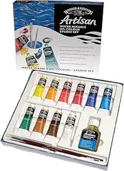 [Winsor & Newton] Artisan Water Mixable Oil Paint, Studio Set, 10x37ml, 13-piece Set
