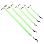 20Pcs Stainless Fishing Lures Wire Leader Traces with & Luminous Glow Beads