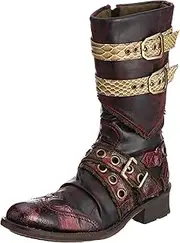 BLACKLIST(ブラックリスト) BC9011 Long Boots, red, 25.0 cm 3E