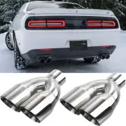 For Dodge Challenger V6 3.6L 2015-2023 Dual Exhaust Tip 2.5" Inlet 3.5" Outlet