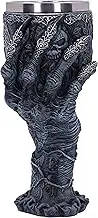 Nemesis Now Baphomet's Grasp Horror Hand Goblet Glass, Polyresin, Black and Silver, 18cm