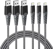 [AHGEIIY] iPhone Charger Cable 1M 3Pack, Apple MFi Certified Lightning Cable Nylon Braided iPhone Charger iPhone Lightning Cable Cord for iPhone14 13 12 11 X XS XR 8 Plus 7 Plus 6 Plus 5 iPad Pro iPad