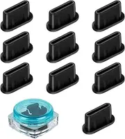 elthmpr Pack of 10 USB C Dust Protection Plugs, Type C Dust Protection, USB C Protective Cap, USB C Dust Plug, Silicone Cover, USB Type C Port, Compatible with Most Type C Charging Port