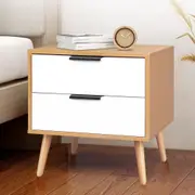 ALFORDSON 2x Bedside Table Nightstand Side Cabinet White Wood