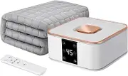 Water Heated Mattress Pad, Plumbing Electric Heating Blanket Without Radiation, Remote Control, Timing, Overheating Protection, Zone Temperature Control, Quick Heat, Mute(Size:180 * 200CM)