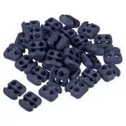 Cord Locks, 30 Pack Oval Spring Toggle Stopper, Navy Blue