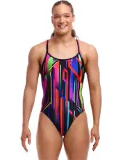 Funkita Baby Beamer Diamond Back Swimsuit - Black/Multi