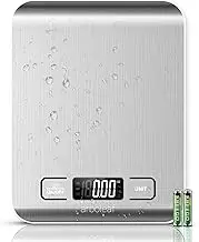 arboleaf Food Kitchen Scale, 22lb Digital Weight Grams and Ounces for Baking and Cooking, 1g/0.01oz Precise Food Scales for Kitchen, Backlit LCD Display, Tare Function, Stainless Steel