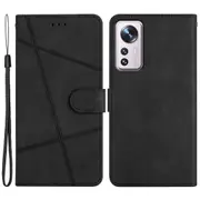 Crazy Horse Texture Phone Cover For Xiaomi 12 Pro 5g / 12 Pro (dimensity) 5g / 12s Pro 5g Pu Leather Wallet Phone Case Folio Flip Shell With Strap