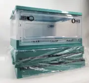 Lot Of 3 Teal Foldable Home Plastic Storage Box Organizers with Lids 18½"x14"x9½