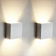 Winter promotion,2 Pcs 6W Wall Sconce LED Wall Light Up Down Indoor Wall Lamp Modern Aluminum Lighting Fixtures for Living Room Bedroom Bathroom Kitch