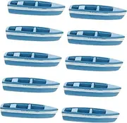 CORHAD 10pcs Miniature Yacht Model Nautical Decor for Theme Parties Dioramas and Sandboxes
