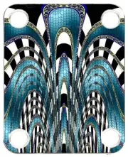 Neckplate to fit Electric Guitar Graphic Color PJ Bass Strat Tele Fractal 14