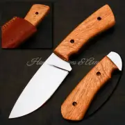 Custom Made Bushcrafting knife Scandi grind with D2 Steel & Light Walnut Handle