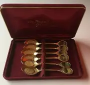 AUSTRALIAN GALLERY SERIES MINI SPOON SET OF CITIES / IN RED VELVETY CASE