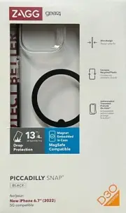 ZAGG l Gear4 Piccadilly Snap MagSafe Case for iPhone 14 Plus - Clear / Black