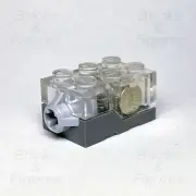 LEGO® Clear Top Orange LED Glow Electric Light Brick 2 x 3 x 1 1/3 Genuine Part
