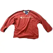 Mens XL Champion Sweatshirt Pullover Salmon / Faded Red