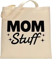 Mom Life Funny Canvas Tote Bag for Women New Mommy Gifts Everyday Bags Tote Bag