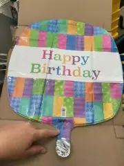 ValueLine Plus Happy Birthday Color Squares Foil Balloon New!!!