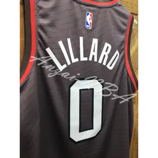 Anzai-NBA球衣 21年賽季 波特蘭拓荒者隊 Blazers Lillard 0號 城市版黑色球衣-全隊都有